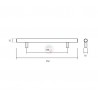 TIRADOR BARRA REDONDA 288MM INOX