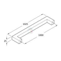 MANILLON DOBLE CUADRADO 25/1000 INOX 304