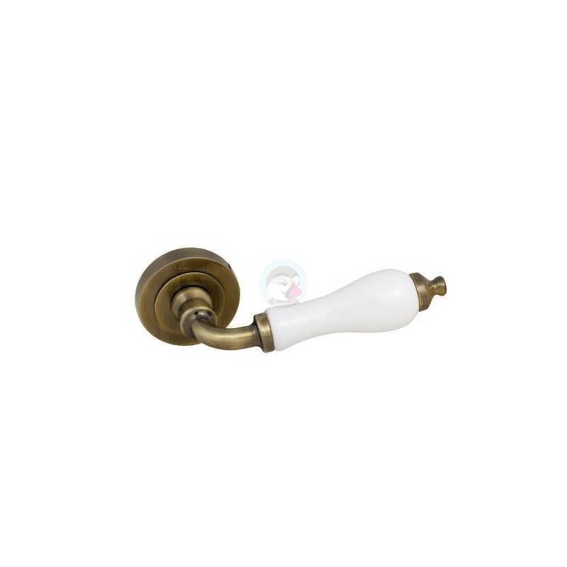 MANILLA BRONCE C/R02 PORCELANA BLANCO
