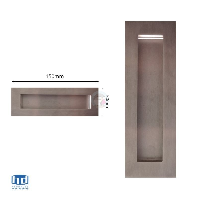 CAZOLETA RECTANGULAR 150x50 INOX 304