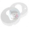 BOCALLAVE PUERTA INTERIOR INOX BLANCO